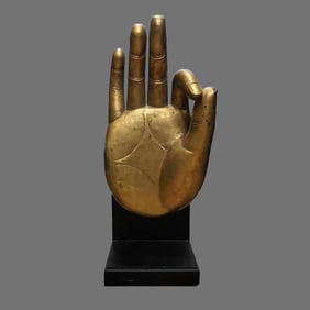 Ming dynasty gilt bronze Buddha hand