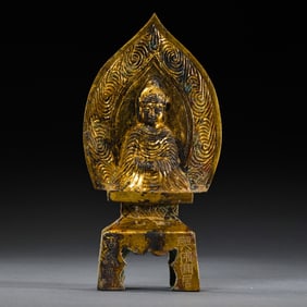 4th-6th century Northern Wei period gilt bronze Buddha