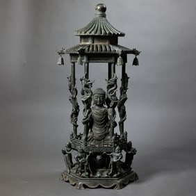 10th-12th century Liao Dynasty bronze Buddhist niche