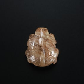 1st to 3rd century jade lying beast, Han Dynasty