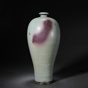 10-12 centuries Northern Song Dynasty Jun ware sky blue glaze hanging red plum vase