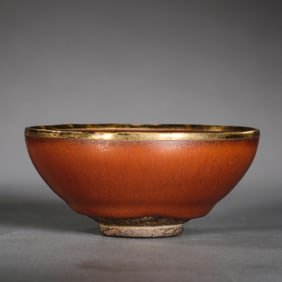 12th-13th century Southern Song Dynasty Jianyao purple gold glaze rabbit hair cup