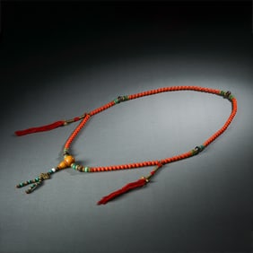 Qing dynasty 108 seeds court beads necklace worn by official