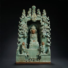 12th-13th century Southern Song Dynasty Longquan ware green glaze Buddhist niches