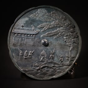 10th-13th century dragon pattern bronze mirror, Song Dynasty