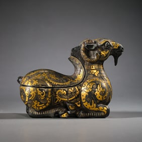 1-3 centuries Han Dynasty copper and gold sheep incense