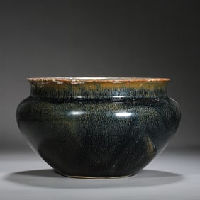 12th-13th century Northern Song Dynasty Cizhou ware black glaze beam mouth bowl