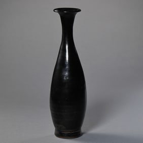 10th to the 12th century Cizhou ware black glaze jade pot spring bottle, Northern Song Dynasty