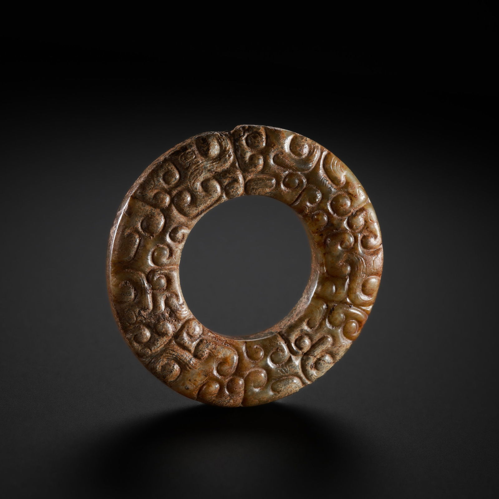 5th century BC to the 3rd century BC Warring States period the two-sided dragon pattern jade (1 of 13)