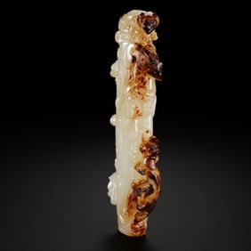 1st to the 3rd century Han Dynasty white jade red Qin jade lezi