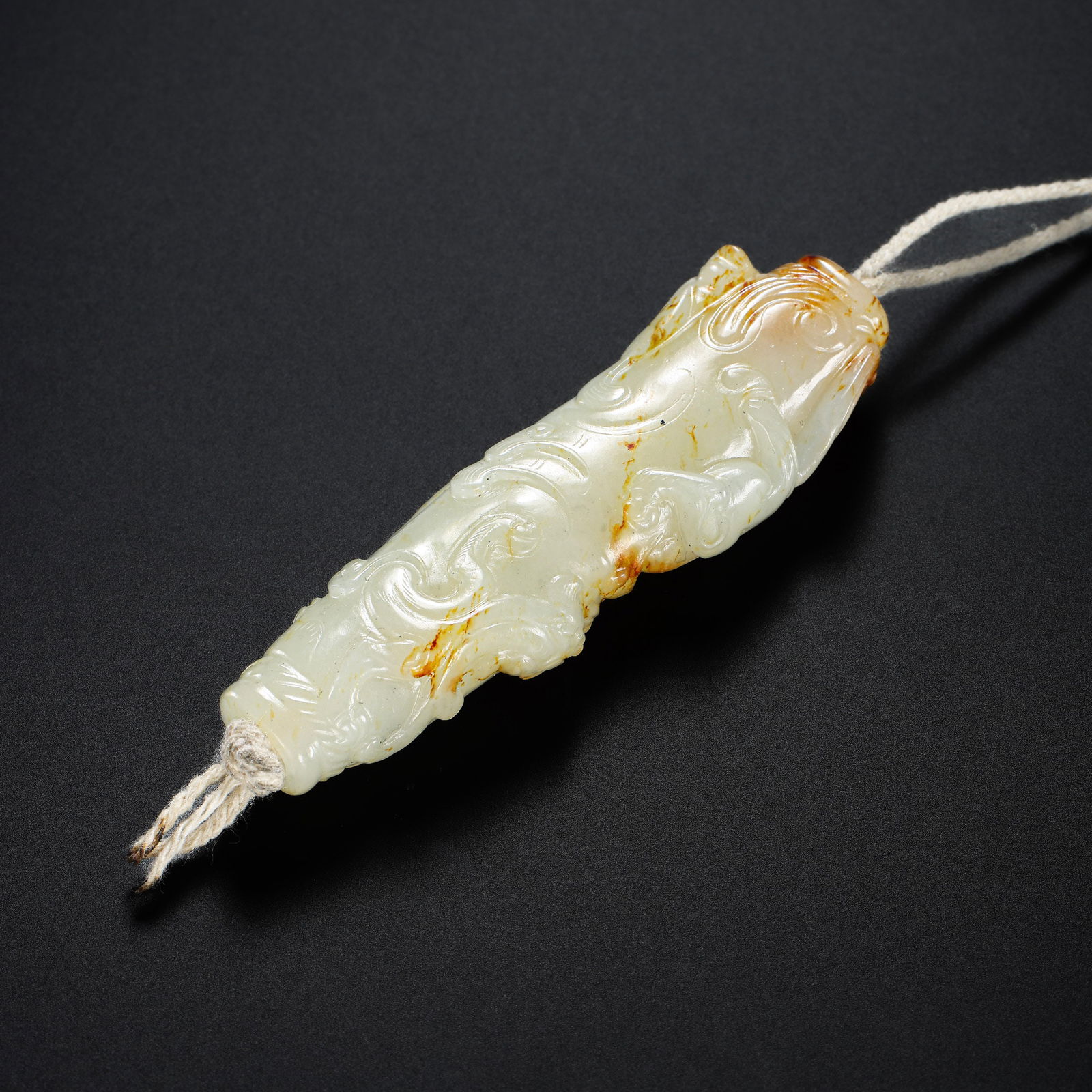 1st to the 3rd century Han Dynasty white jade red Qin jade lezi (1 of 8)