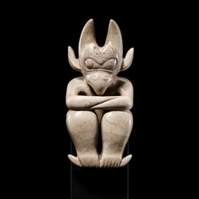 Neolithic period Hongshan culture chicken bone white jade sun idol