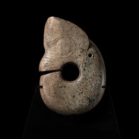 Neolithic period Hongshan culture chicken bone white jade pig dragon