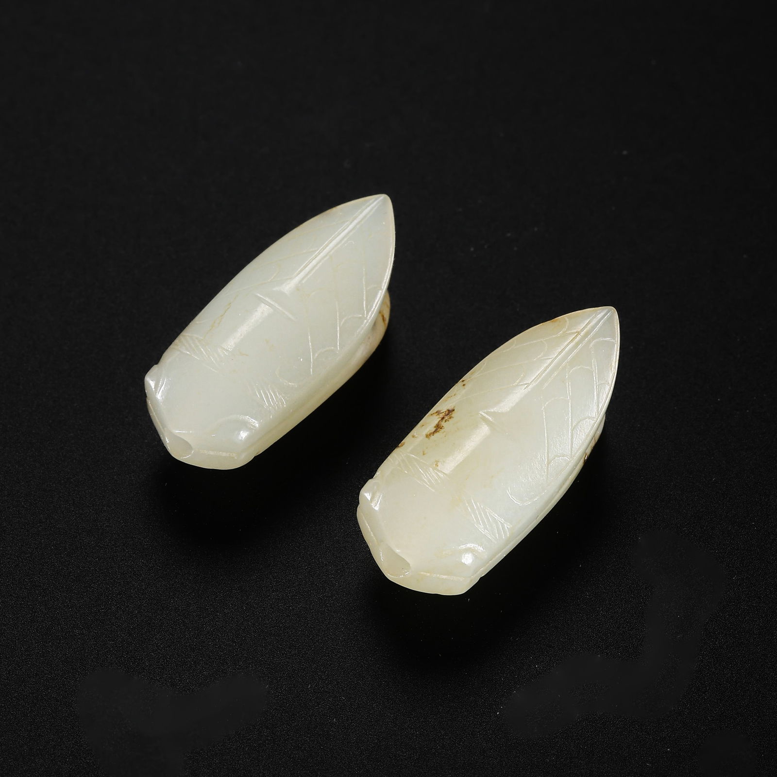 A pair of white jade cicadas, Han Dynasty, 1st to 3rd century (1 of 10)