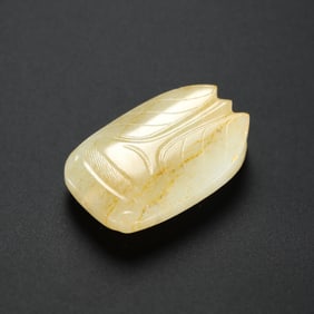 1st to 3rd century White Jade Cicada, Han Dynasty