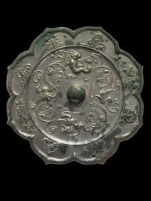 7th to 10th century Tang Dynasty Kuikou bronze mirror