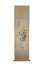 chinese ink figure painting by Zhang Daqian (1899-1983)