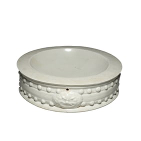 10th to the 12th century ding ware white porcelain drum and nail animal face brush washer, Northern