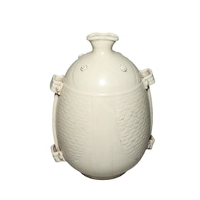 ding ware White porcelain fish-shaped vase, Northern Song Dynasty, 10th to 12th centuries