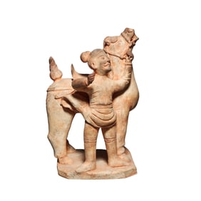 10th to the 13th century Hu people holding horses, Song Dynasty