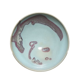10th to the 13th century sky-blue glaze hanging red bowl from the Jun ware, Song Dynasty