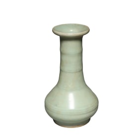 12th-13th century celadon-glazed flask from Longquan ware, Southern Song Dynasty