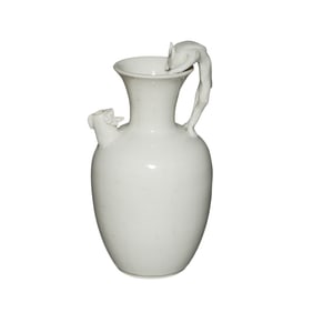White porcelain ewer from Xing ware, Tang Dynasty, 7th to 10th centuries