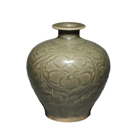 10th-12th century Northern Song Dynasty Cizhou ware carved vase with flower pattern