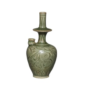 10th-12th century Northern Song Dynasty Yaozhou ware flower pattern pure vase