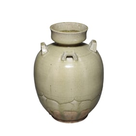 6th-7th century Sui Dynasty celadon four-series plate-mouth vase