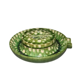 7th to the 10th century green glazed inkstone, Tang Dynasty