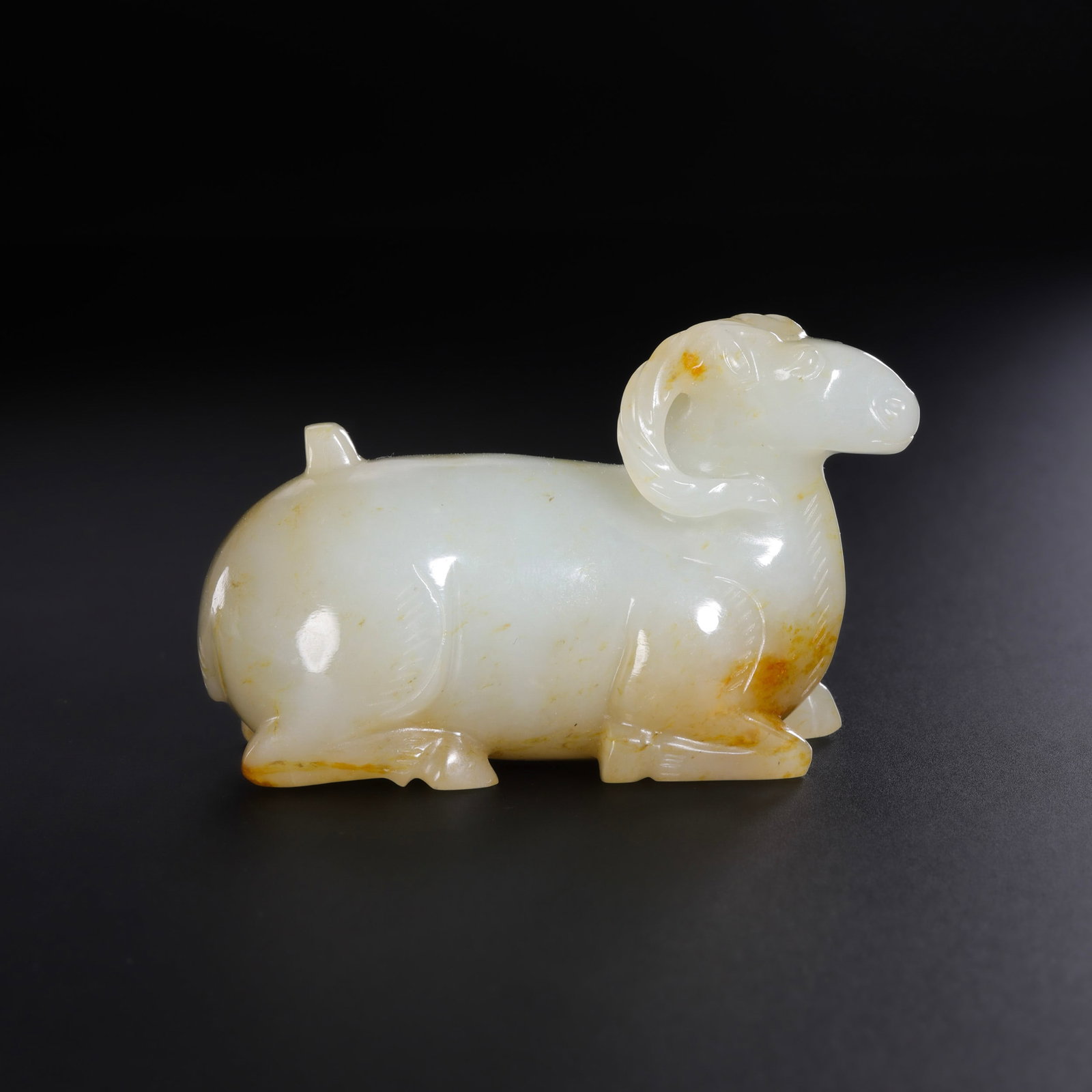 Chinese Han Dynasty jade lying sheep (1 of 14)