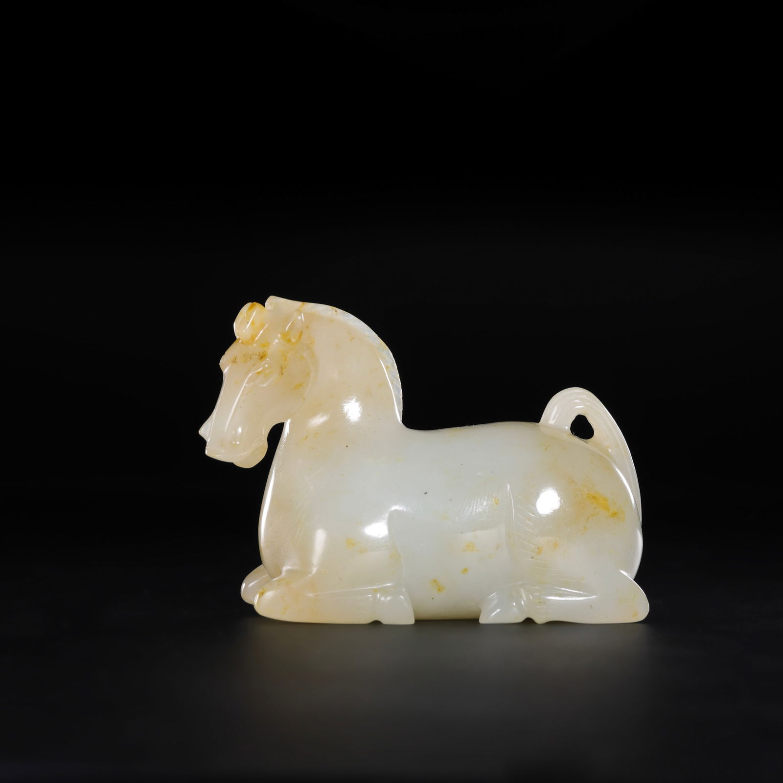 Chinese Han Dynasty jade lying horse (1 of 13)