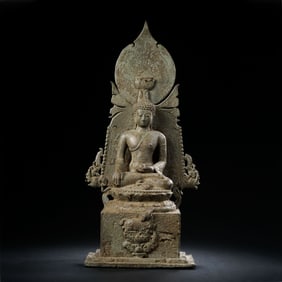 Western Asia bronze sitting Buddha