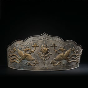 Silver double phoenix waistband from Liao Dynasty, China
