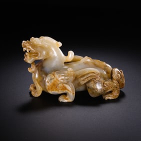 chinese Han Dynasty jade beast