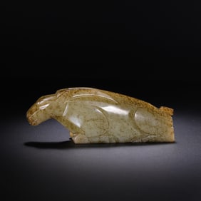 chinese Han Dynasty jade ox