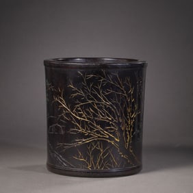 Chinese Qing Dynasty rosewood pen holder