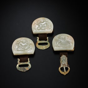 A Group of chinese Liao Dynasty Jade Belt Buckles
