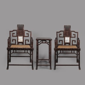 A Group of chinese Qing Dynasty Bamboo-jointed Taishi Chairs