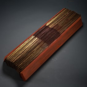 Chinese Qing Dynasty Tibetan palm leaf scriptures