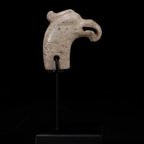 Chinese Neolithic period Hongshan culture chicken bone white jade phoenix