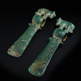 A group of Chinese Han Dynasty chariot and horse tools