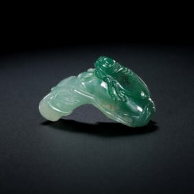 Chinese Qing Dynasty jade bamboo pendant