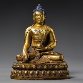 Gilt-bronze Buddha statue, Ming Dynasty, China