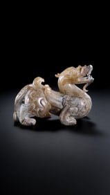 1ST-3RD CENTURY, CHINESE HAN DYNASTY, JADE EVIL SPIRIT