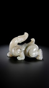 1ST-3RD CENTURY, CHINESE HAN DYNASTY, JADE AUSPICIOUS BEAST