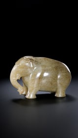 1ST-3RD CENTURY, CHINESE HAN DYNASTY, JADE ELEPHANT