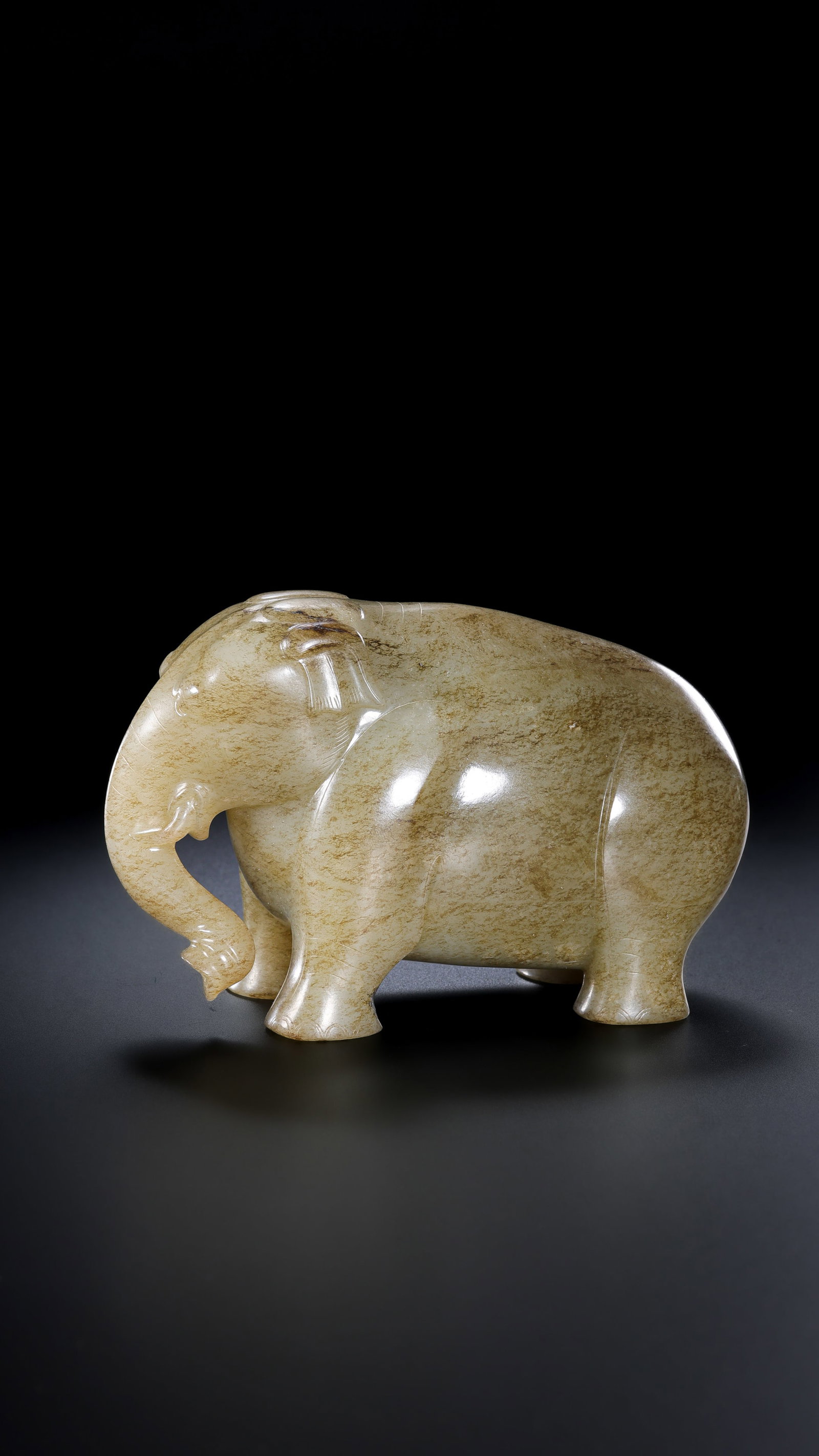 1ST-3RD CENTURY, CHINESE HAN DYNASTY, JADE ELEPHANT (1 of 12)