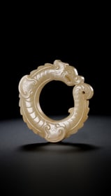 1-3 CENTURY, CHINESE HAN DYNASTY JADE DRAGON